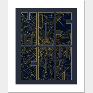 Moscow, Russia City Map Typography - Gold Art Deco Posters and Art